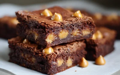 BROWNIES DE CHOCOLATE Y CHISPAS DE CARAMELO Y SAL DE MAR BY HERSHEY’S