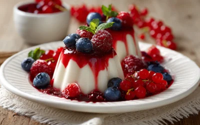 GELATINA DE COCO Y FRUTOS ROJOS BY STEAM AND EAT