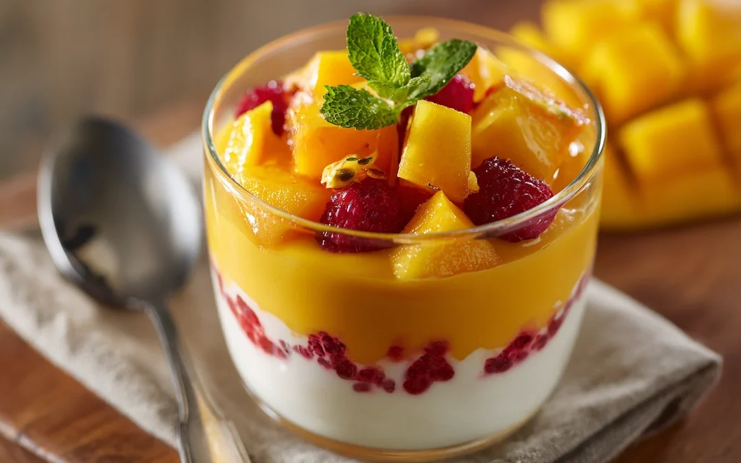 PARFAIT DE MANGO Y FRUTA BY STEAM AND EAT