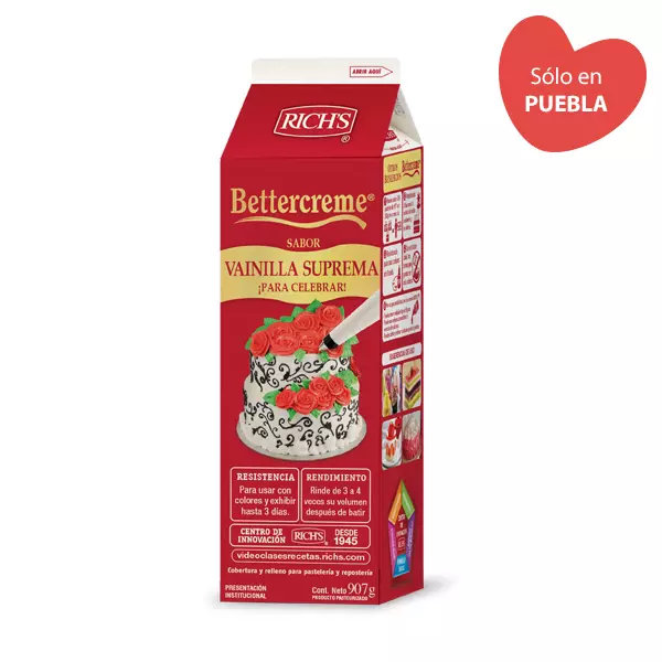 Bettercreme® Sabor Supremo Vainilla Rich's® 907 gr