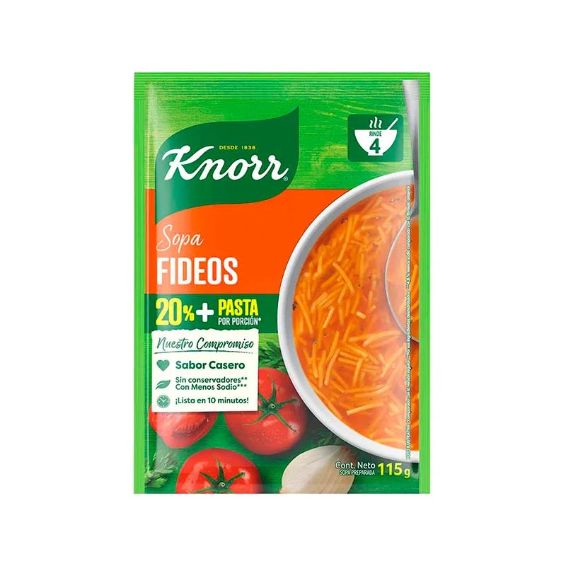 Sopa Instantánea de Fideos con Chile y Limón Knorr® 95 gr