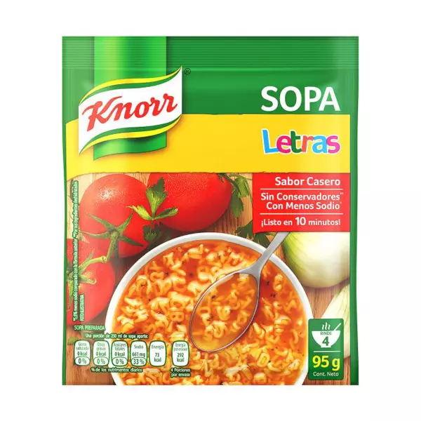 Sopa Instantánea de Letras Knorr® 95 gr