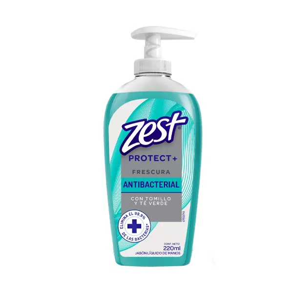 Jabón Líquido para Manos Antibacterial Zest® 220 ml