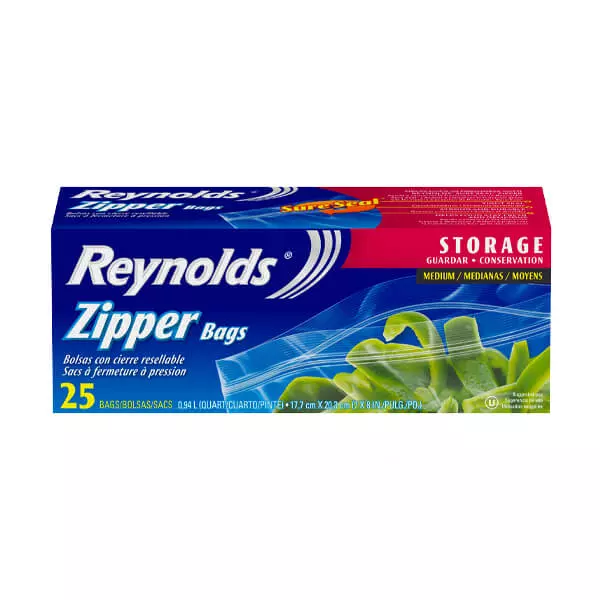 Bolsa Resellable para Guardar Mediana Reynolds® 25 piezas