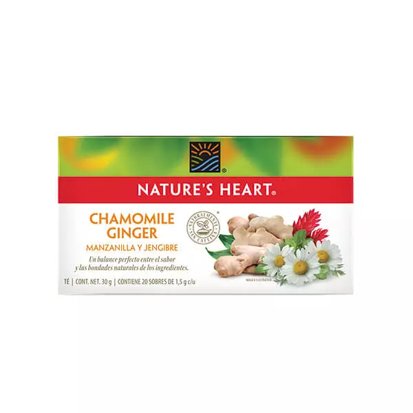 Té Manzanilla y Gengibre Nature's Heart® 20 sobres