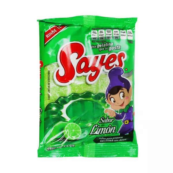 Gelatina de Agua Sabor Limón Sayes® 120 gr