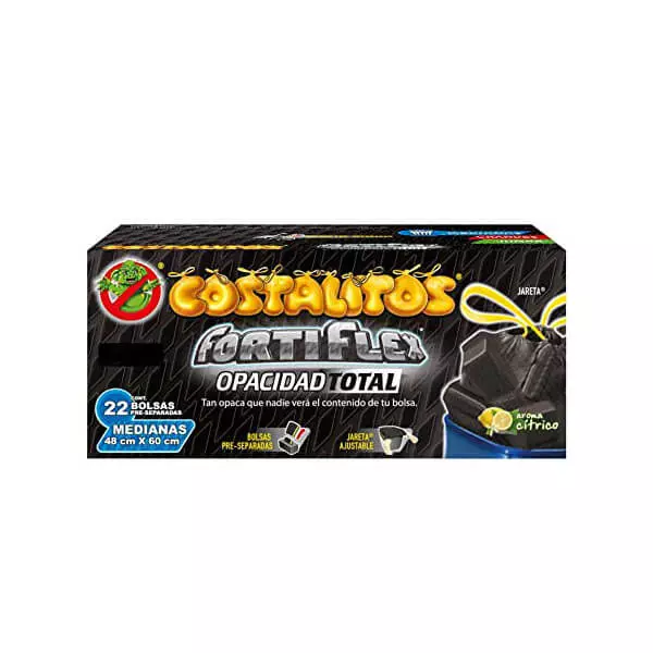 Bolsa para Basura Mediana Fortiflex 48x60 Costalitos® Opacidad Total 22 piezas