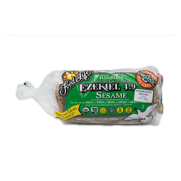 Pan de grano entero con ajonjolí Ezekiel 680 gr