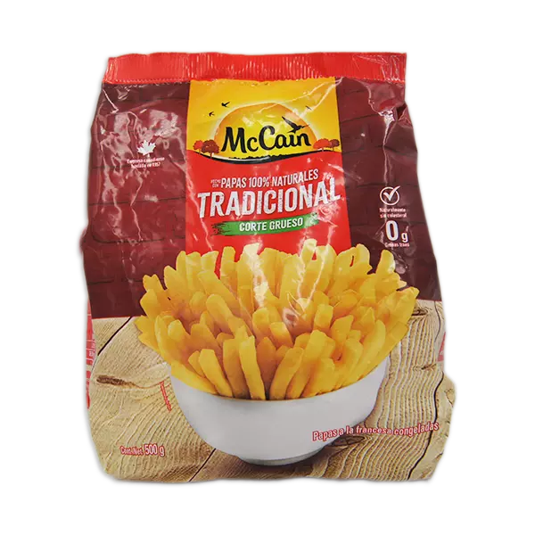Papas a la francesa tradicional corte grueso Mc Cain 500 gr