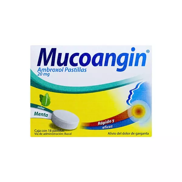 Mucoangin Menta 18 Tabletas