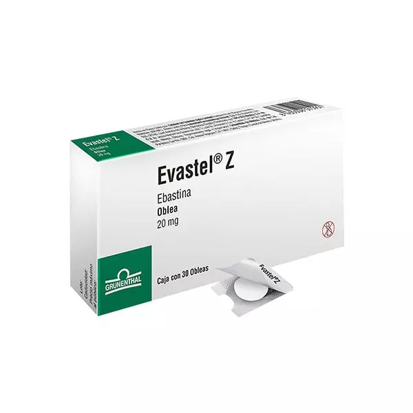 Evastel Z 20 mg obleas 30