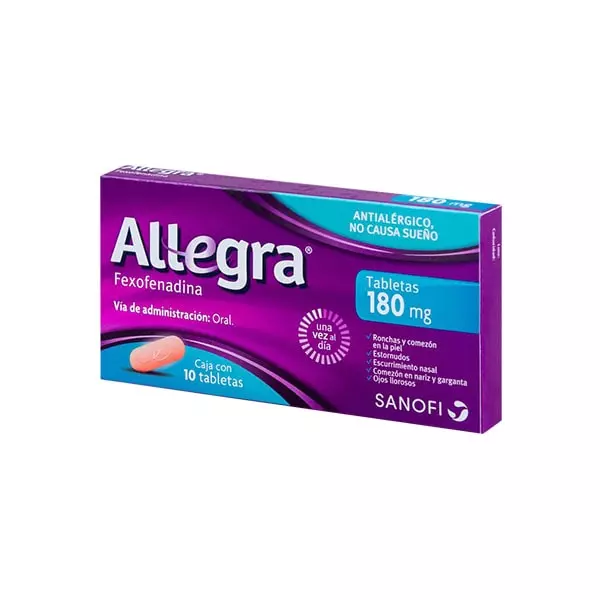 Allegra 180 mg 10 Tabletas