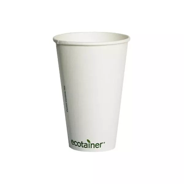 Vaso Blanco 100% Biodegradable 16 oz (480ml) Paquete 50 Pzas