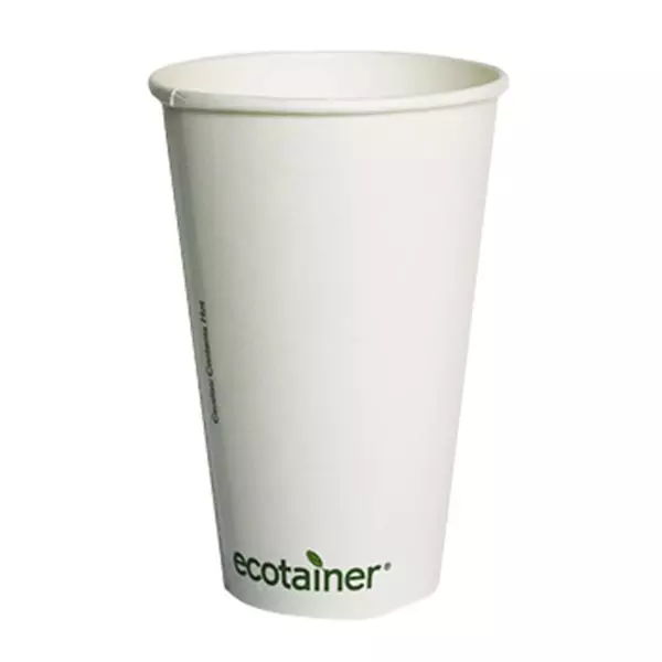 Vaso Blanco 100% Biodegradable 20 oz (600 ml) Paquete 50 Pzas