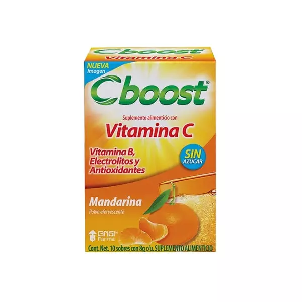 C-Boost Vitamina "C" Efervescente Sabor Mandarina 10 Sobres