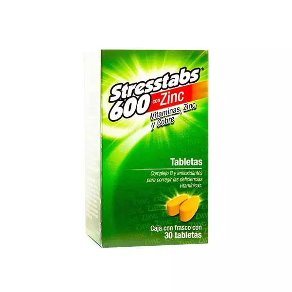 Stresstabletas 600 con Zinc y Vitaminas