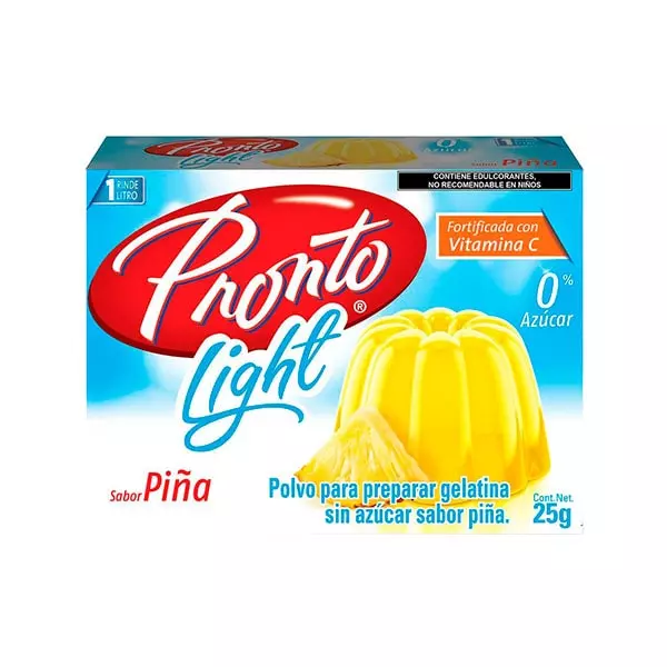 Gelatina Light Pronto® Sabor Piña 25 gr