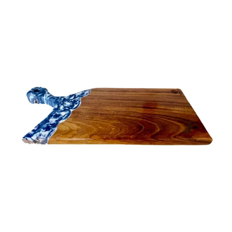 Tabla de Queso Rectangular c/ Acabado Resina Talavera (50x23 cm)