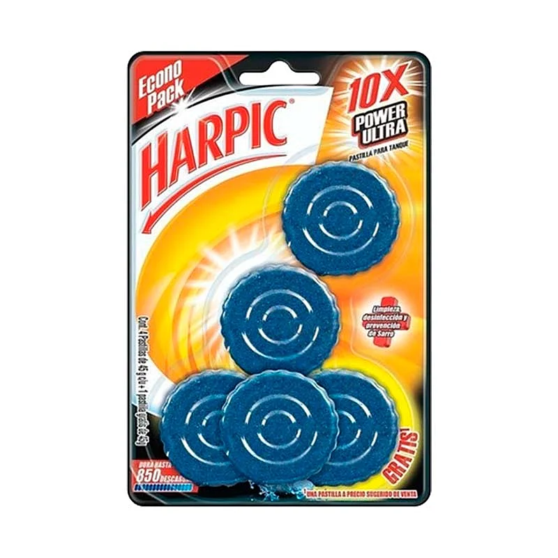 Pastillas Harpic® Power Ultra Max 4/45 gr + 1/45 gr