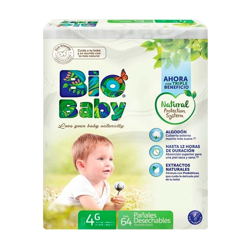 Pañal Bio Baby® Grande Unisex Talla 4 64 piezas