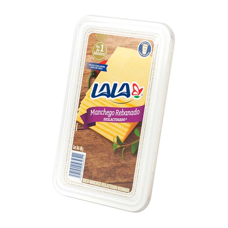 Queso Manchego Deslactosado Rebanado Lala® 400 gr