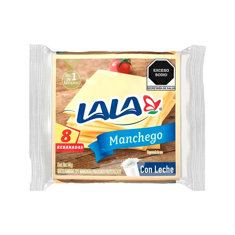 Queso Tipo Manchego Lala® 8 Rebanadas 144 gr