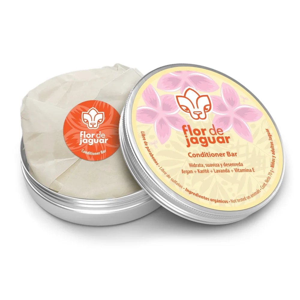 Conditioner Bar Lavanda con Lata Flor de Jaguar® 70 gr