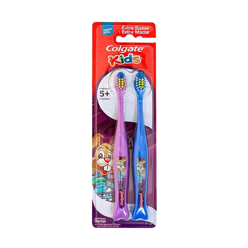 Cepillo Dental Infantil Colgate® Kids Extra Suave 2 Piezas