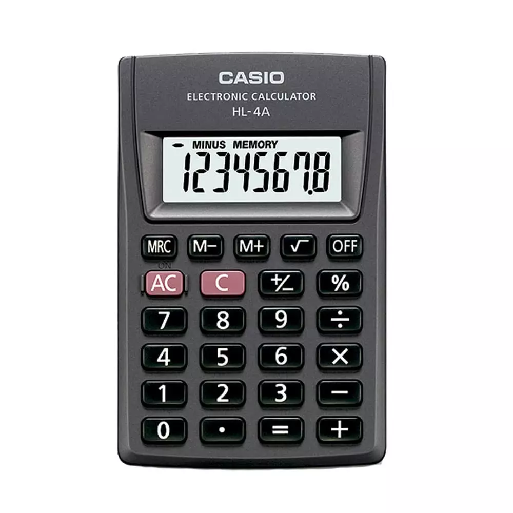 Calculadora de Bolsillo de 8 Dígitos Negro Casio®