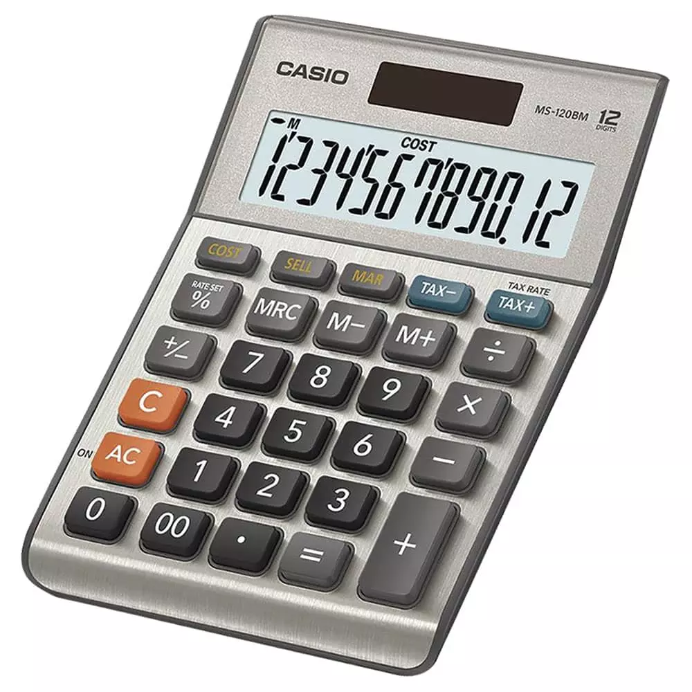 Calculadora de Escritorio de 12 Dígitos Gris Casio®