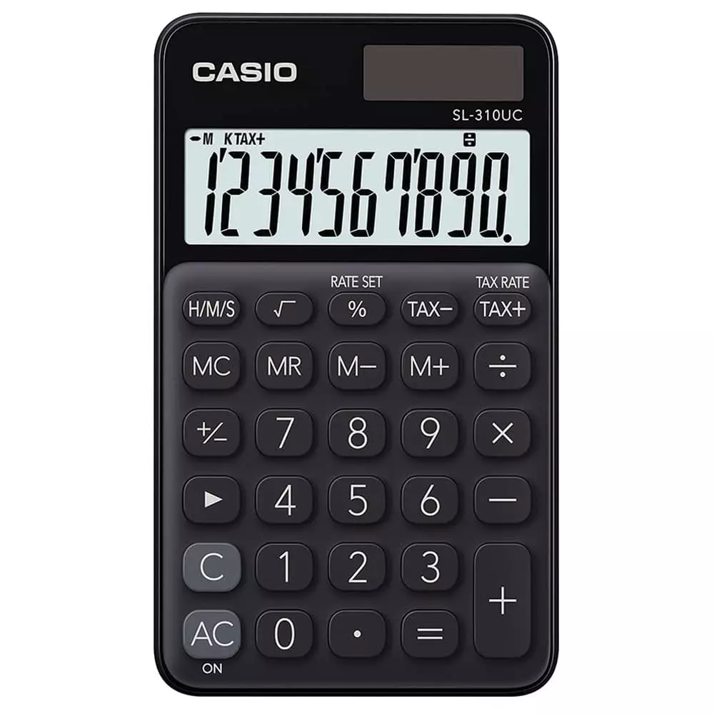 Calculadora de Escritorio de 10 Dígitos Negro Casio®