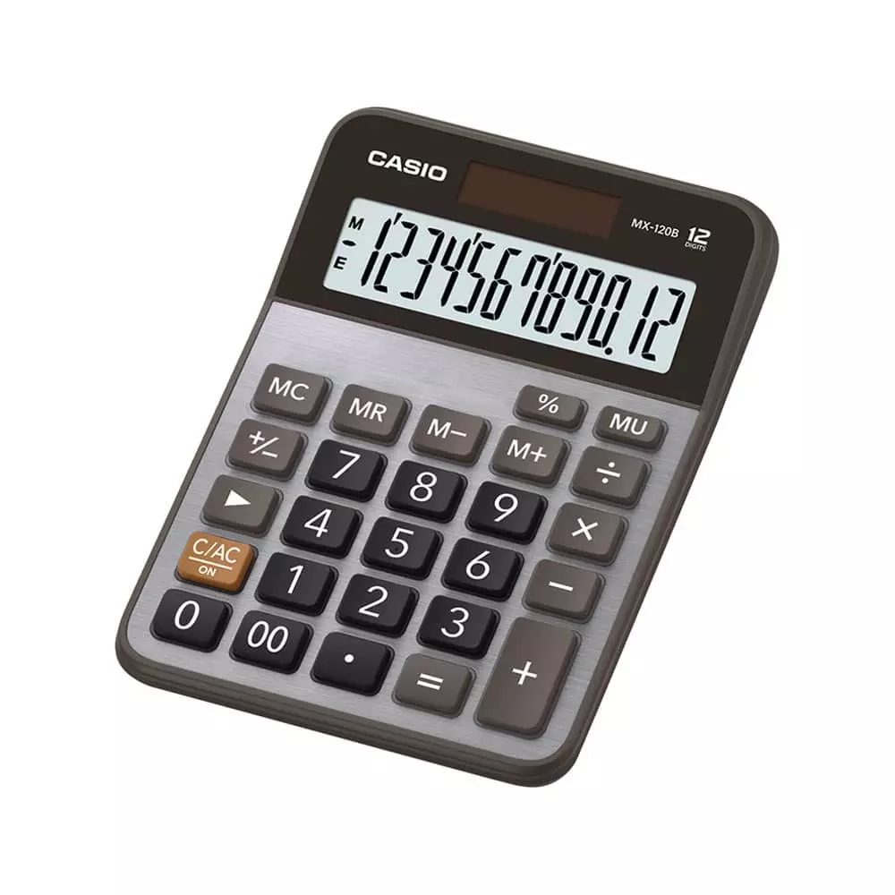 Calculadora de Escritorio de 12 Dígitos Negro con Gris Casio®
