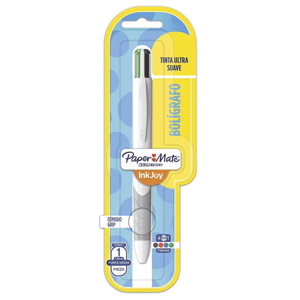Bolígrafo Cuatricolor Blíster Kilométrico Paper Mate®