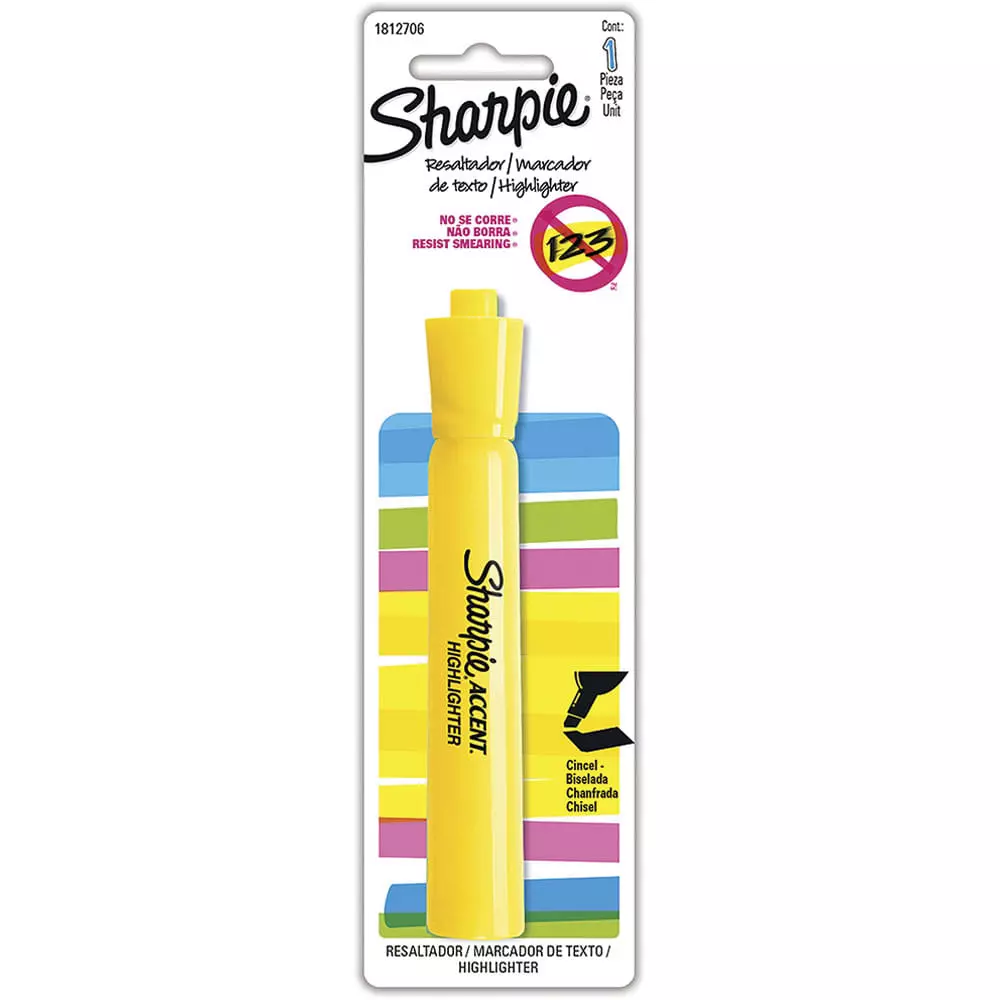 Marcatextos Fluorescente Grueso Amarillo Blíster con 1 Pieza Sharpie®