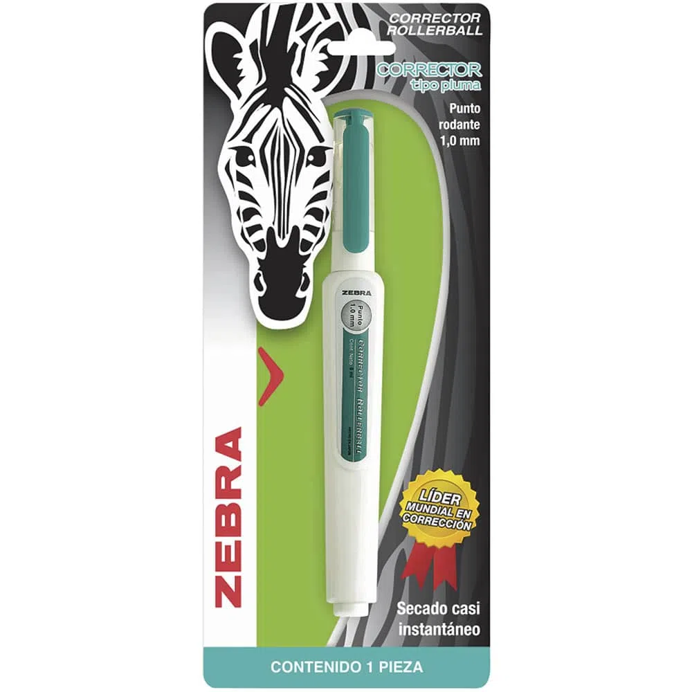 Corrector Líquido Blanco Tipo Pluma 8 ml Blíster Zebra®