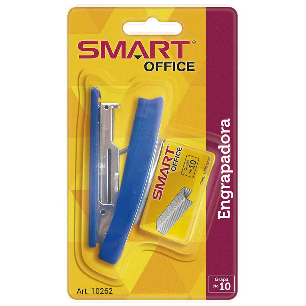 Engrapadora de Plástico Chica con 1000 Grapas Número 10 Smart®