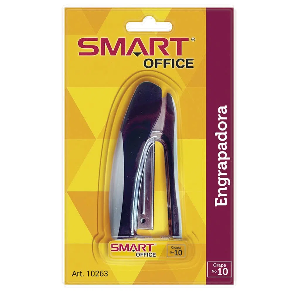 Engrapadora de Plástico Chica con 1000 Grapas Número 10 Blíster Smart®