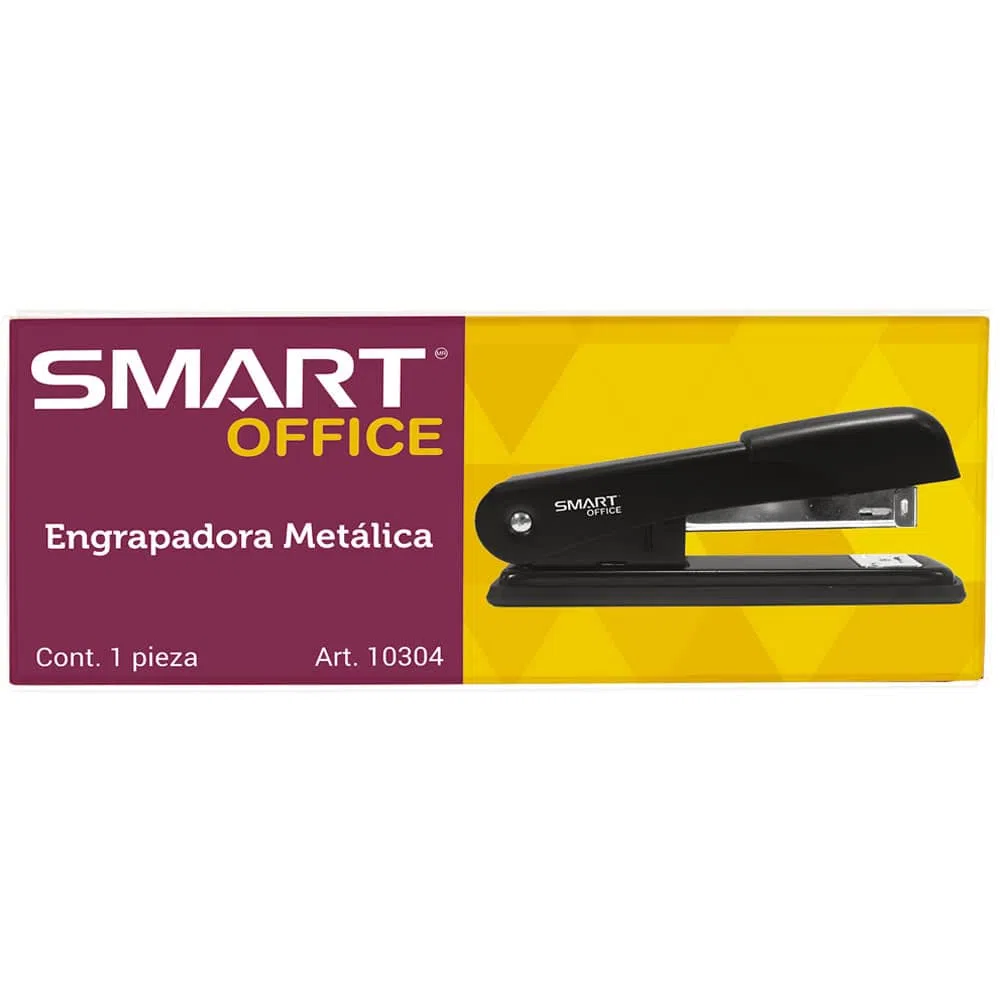 Engrapadora Metálica Mediana Negro Smart®