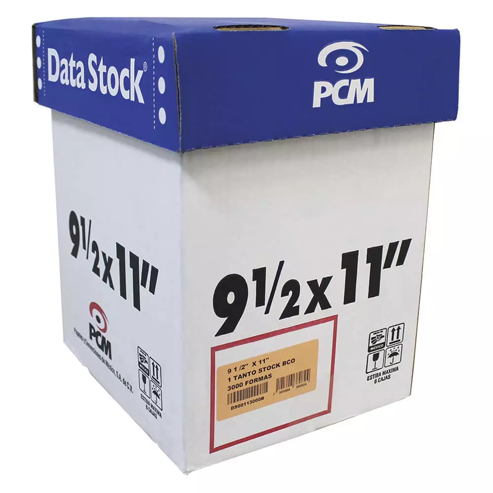 Papel Stock Tamaño Carta Blanco de 1 Tanto con 3000 Hojas PCM®