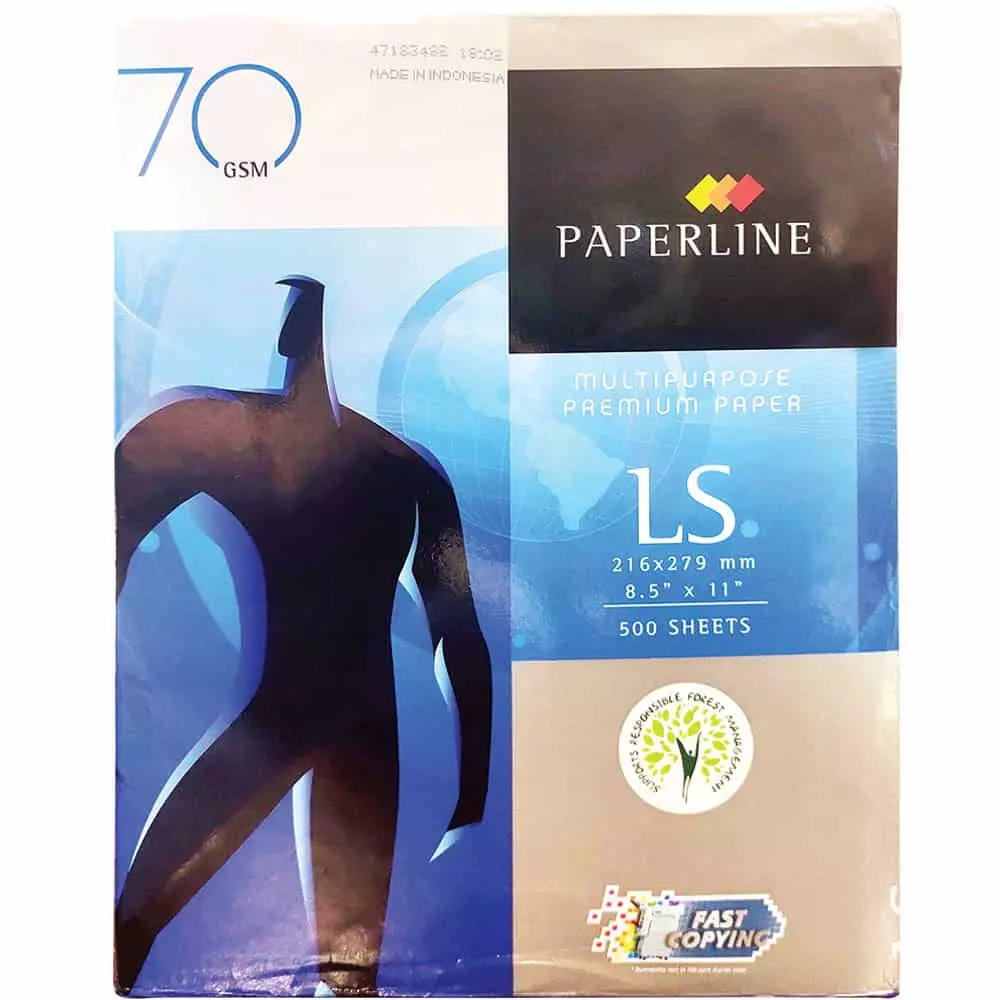 Papel Bond de 70 gr Tamaño Carta Paquete con 500 Hojas PAPERLINE® PAPEL70