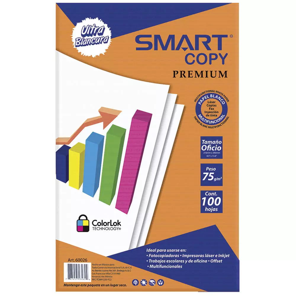 Papel Carta Paquete Con 500 Hojas Bond Color Blanco