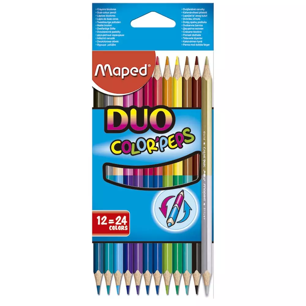 Lápices Doble Color 12 x 24 Triangulares Color Peps®