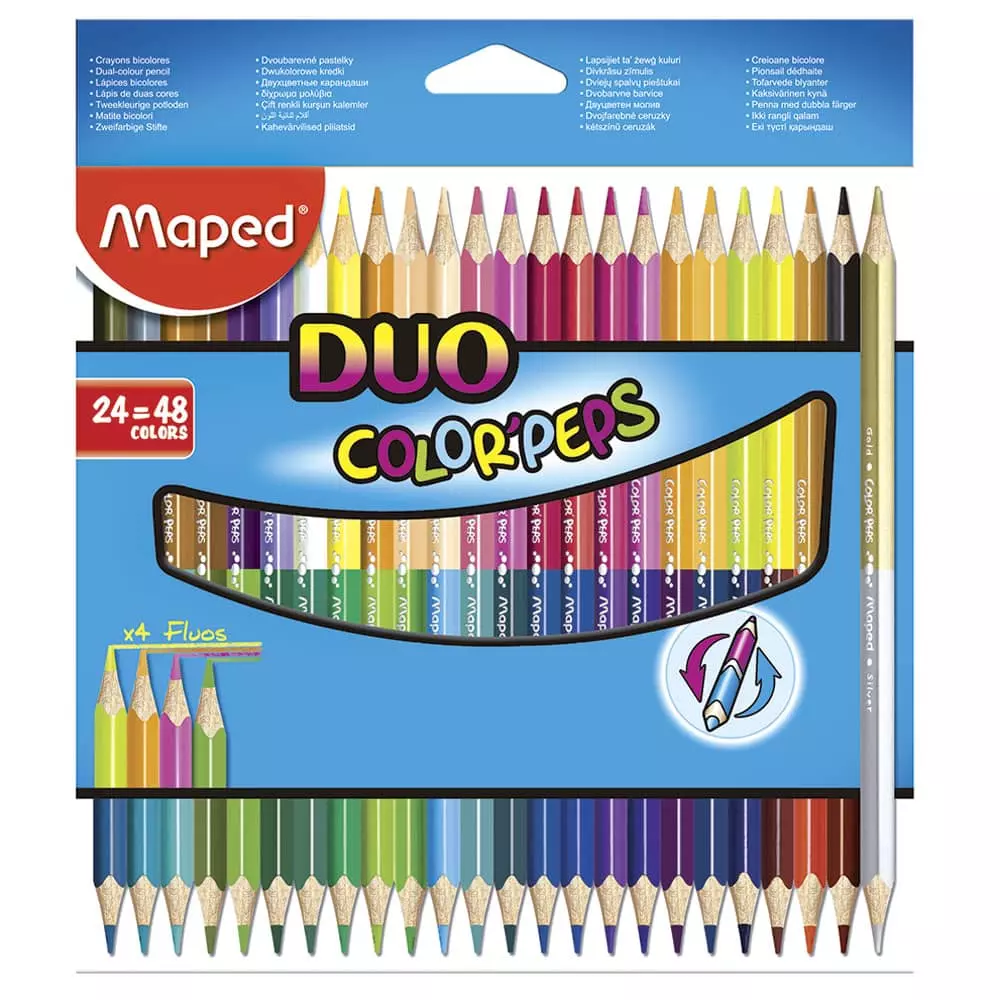 Lápices Doble Color 24 x 48 Triangulares Color Peps®