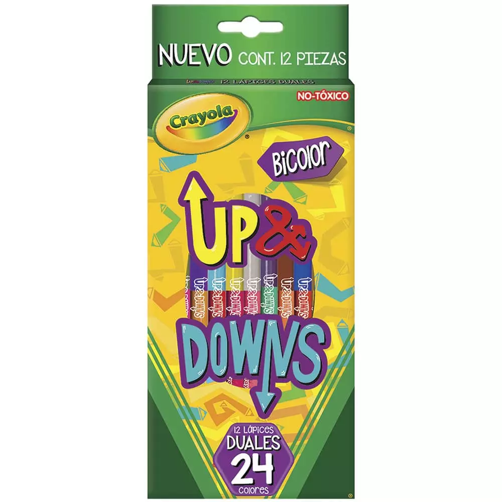 Lápices Doble Color 12 x 24 Redondos Up And Down Crayola®