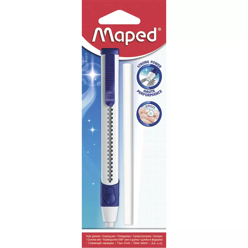 Goma de Borrar Tipo Pluma + Recarga Triangular Blíster X1 Maped®