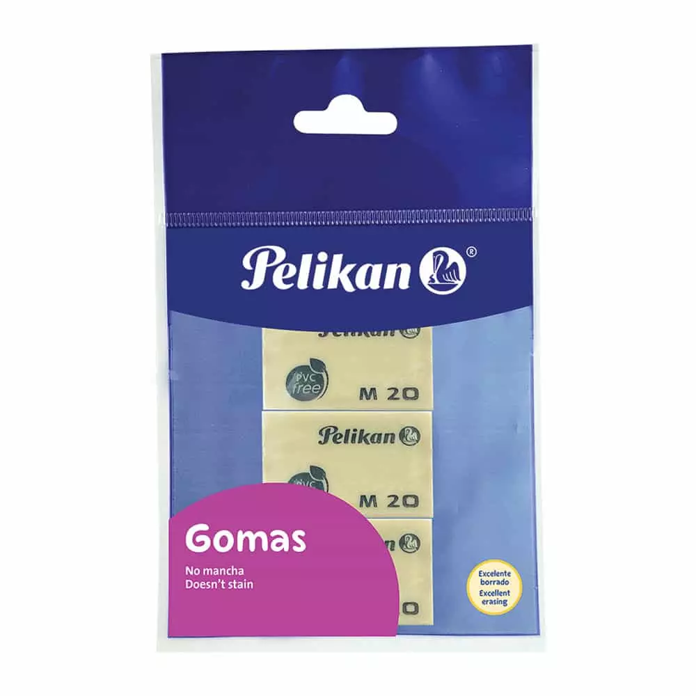Goma de Borrar Migajón Grande M 20 Bolsa con 3 Piezas Pelikan®