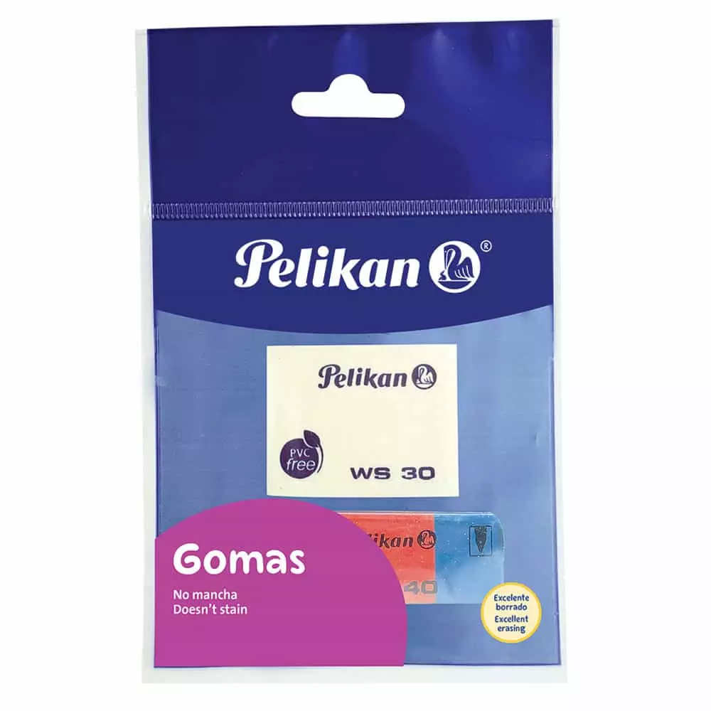 Goma de Borrar WS 30 / BR 40 Bolsa con 2 Piezas Pelikan®