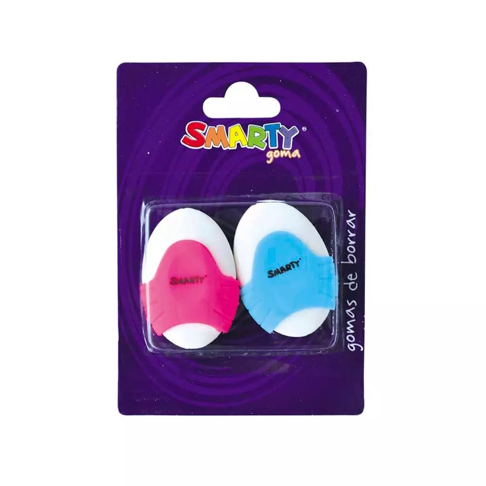 Goma de Borrar Huevito Blíster con 2 Piezas Smarty®