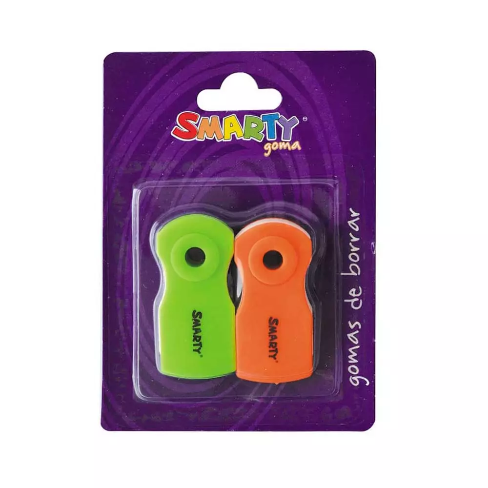 Goma de Borrar Navaja Mini Blíster con 2 Piezas Smarty®