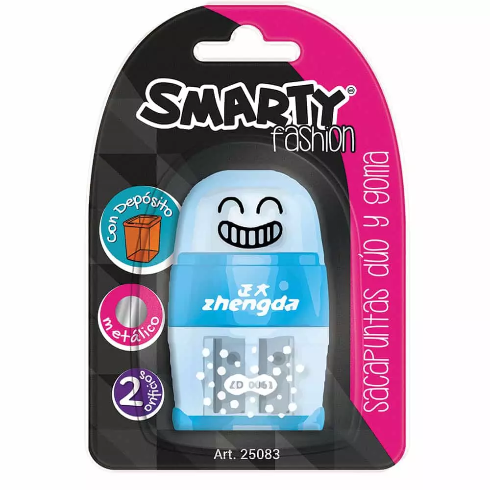 Sacapuntas de Plástico con Goma Robot Duo Blíster Smarty®